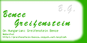 bence greifenstein business card